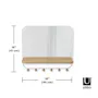 Estique Mirror with Hooks - White - 7