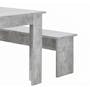 Mila Concrete Dining Set - 1.4m Table and 2 Benches - 3