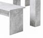 Mila Concrete Dining Set - 1.4m Table and 2 Benches - 4