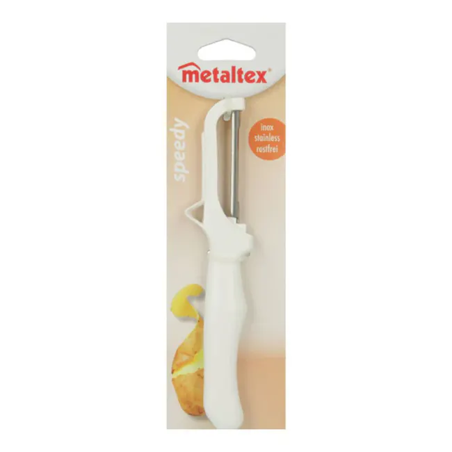 Metaltex Stainless Steel Vegetable Peeler - 3 - Metaltech Speedy Stainless Steel Peel Tool, Compact Stainless Steel Cutting