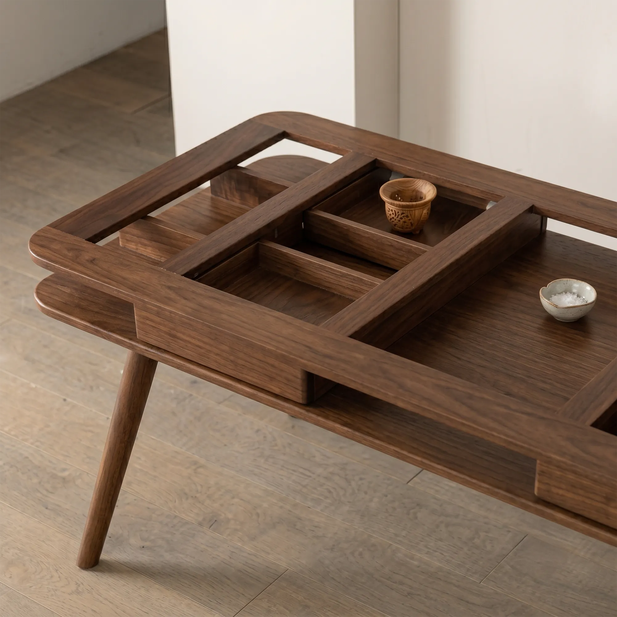 Lornell Storage Dining Table 1.8m - Walnut, Sintered Stone - 21