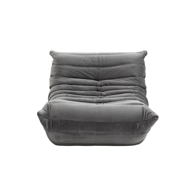 Hayward 1 Seater Low Sofa - Warm Grey (Velvet) - 2