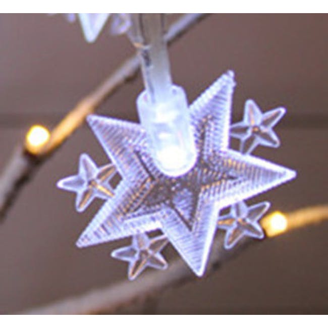Star with Mini Stars String Lights 4.8m - White - 2
