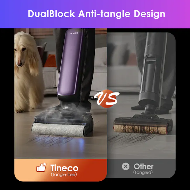 Tineco Floor One S9 Artist Steam Pro Smart Floor Washer Vacuum Cleaner (Purple) - 5