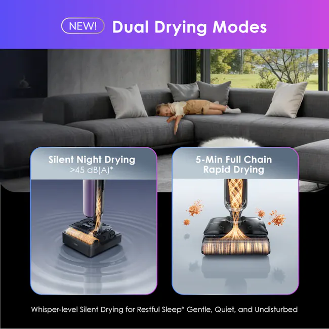 Tineco Floor One S9 Artist Steam Pro Smart Floor Washer Vacuum Cleaner (Purple) - 11