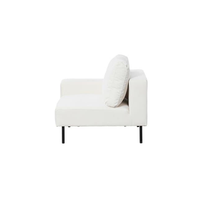 Lusa 3 Seater Sofa - Ivory (Pet Friendly) - 46 - White modern sofa, minimalist design, sleek upholstery, comfortable