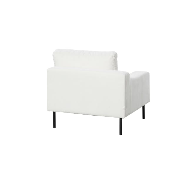 Lusa Left Arm - Ivory (Pet Friendly) - 23 - White upholstered sofa, minimalist design, modern decor, elegant furniture