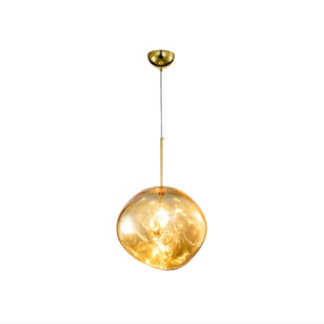 Enoch Pendant Lamp - Gold - 3 - Golden pendant, modern design, elegant light fixture, reflective surface, warm glow