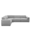 Milan 4 Seater Corner Sofa - Slate (Fabric) - 0