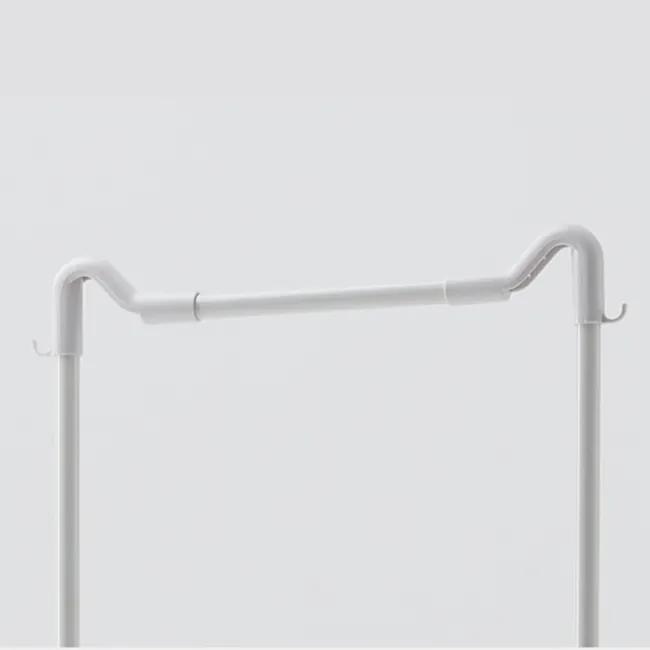 Aamira Multi Clothes Stand With Laundry Basket - 4 - White, modern, minimalist, sleek, contemporary, industrial design