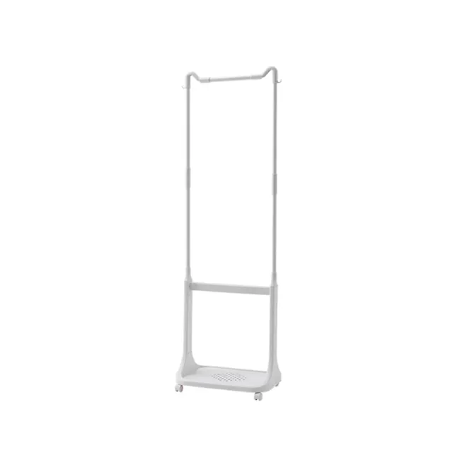 Aamira Multi Clothes Stand With Laundry Basket - 7 - White, modern, minimalist, freestanding, adjustable, telescoping
