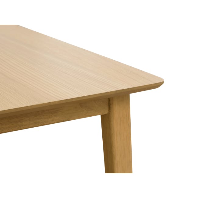 Koa Dining Table 1.5m with Koa Bench 1.4m in Oak with 2 Dahlia Dining Chairs in Navy - 10