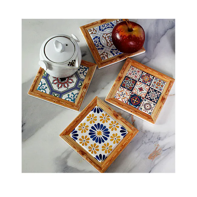 Kasa Peranakan Coaster - White Base - 2