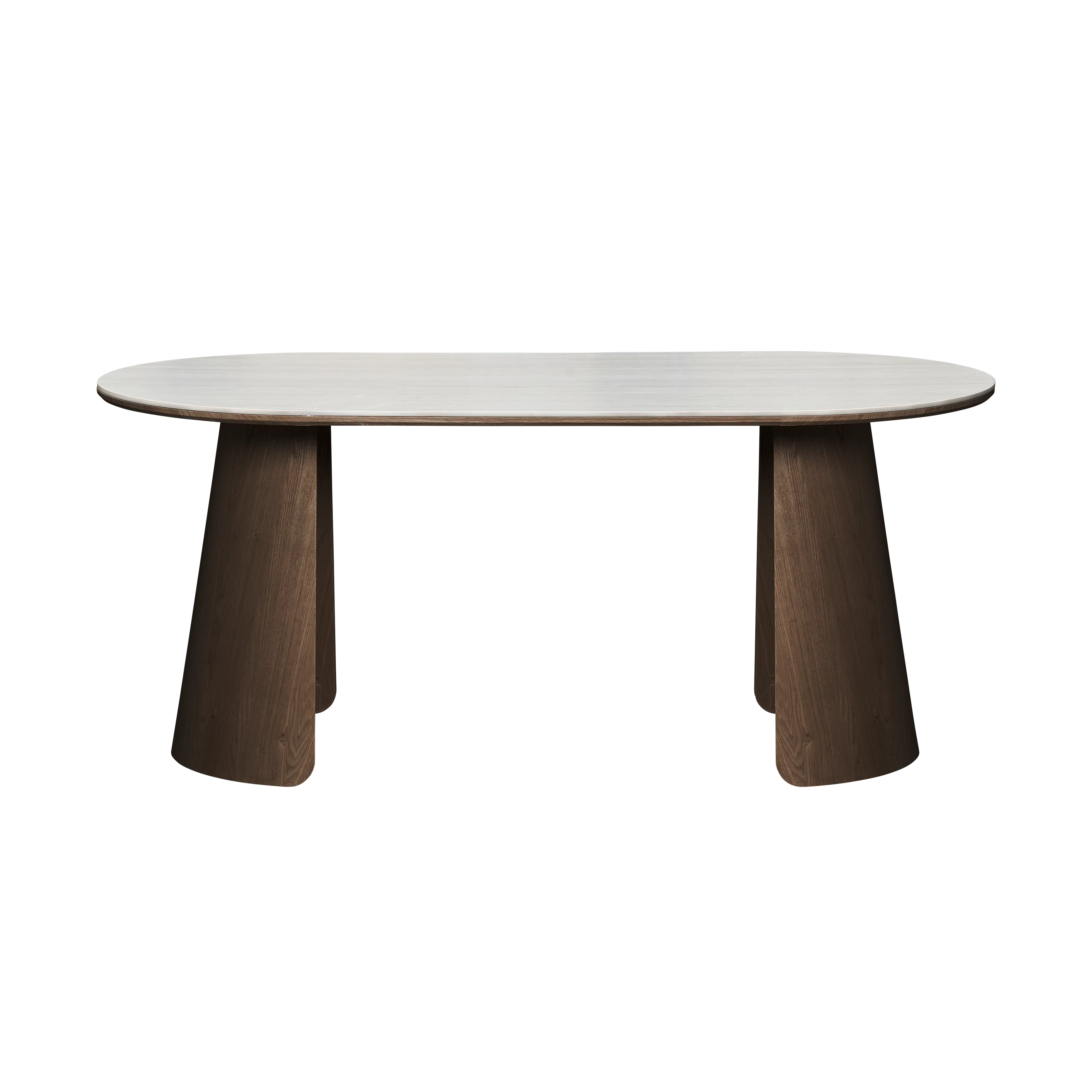 Apollo Dining Table 1.8m (Sintered Stone) with 6 Apollo Dining Armchairs - Walnut - 13