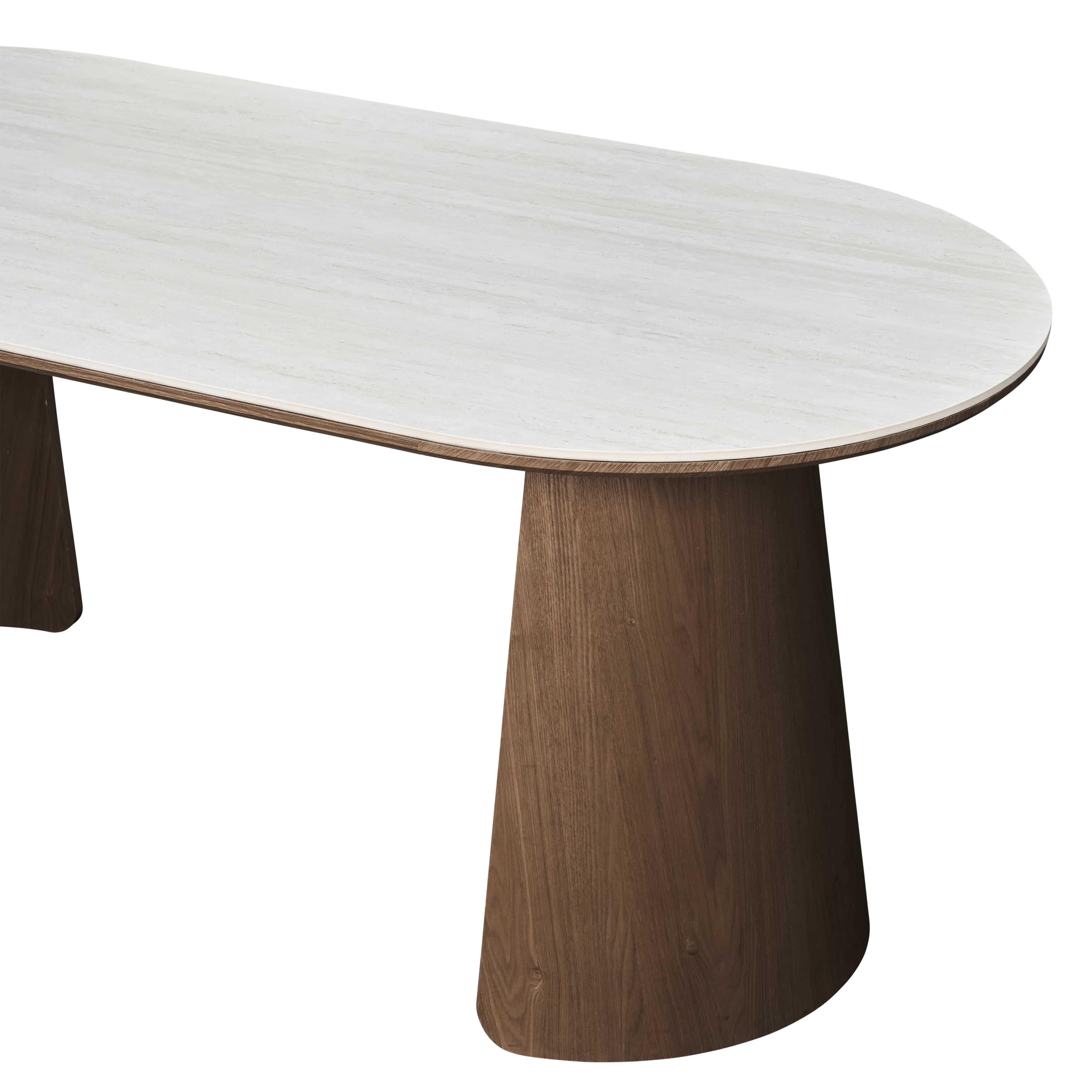 Apollo Dining Table 1.8m (Sintered Stone) with 6 Apollo Dining Armchairs - Walnut - 15
