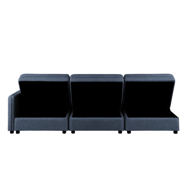 Cameron 3 Seater Storage Sofa - Denim - 30