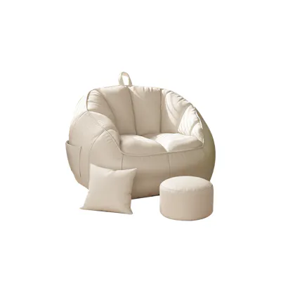 Bobo Bean Bag with Ottoman Set - Beige (Pet Friendly)