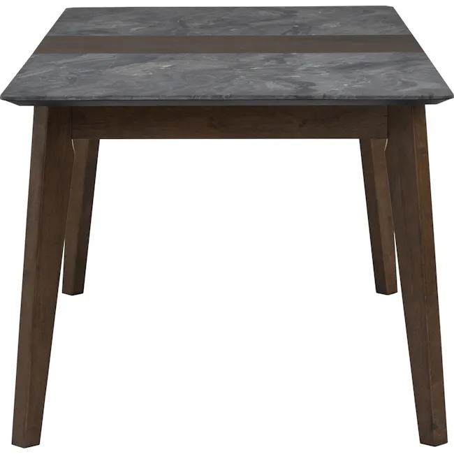 Finna Extendable Dining Table 1.6m-2m in Grey Marble (Smart Top™) with 4 Averie Dining Chairs in Dolphin Grey - 12 - Dark