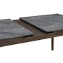 Finna Extendable Dining Table 1.6m-2m in Grey Marble (Smart Top™) with 4 Averie Dining Chairs in Dolphin Grey - 14