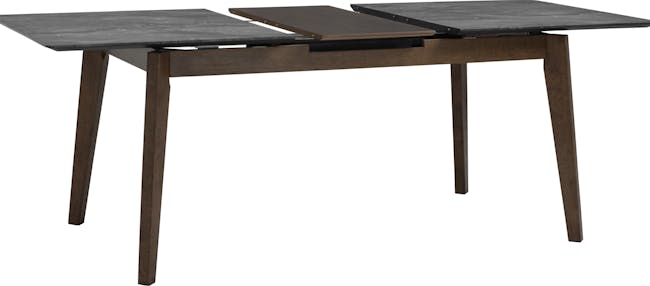 Finna Extendable Dining Table 1.6m-2m in Grey Marble (Smart Top™) with 4 Averie Dining Chairs in Dolphin Grey - 7