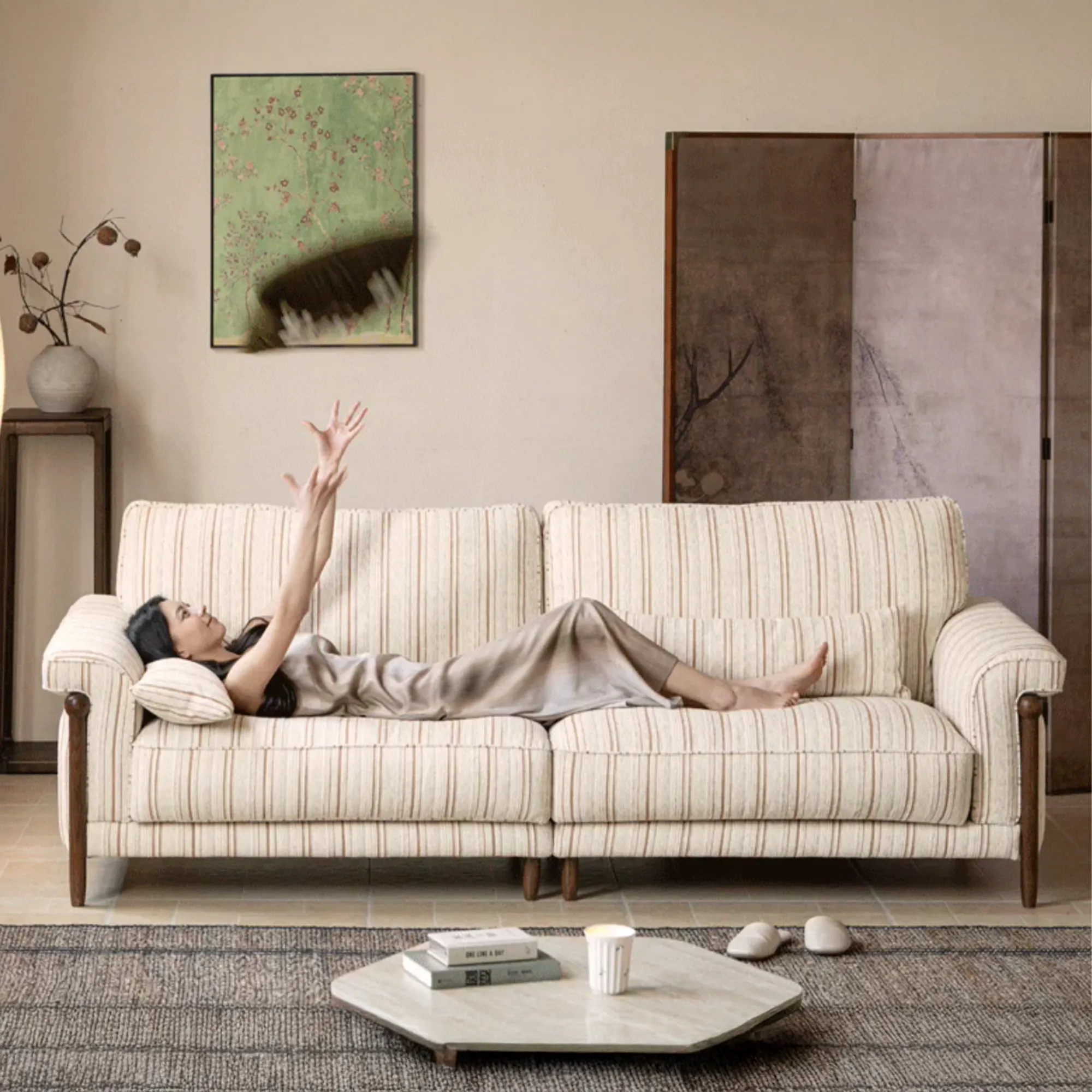 Tolando 3 Seater Sofa - Retro Stripe - 14