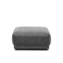 Milan 3 Seater Sofa with Ottoman - Lead Grey (Faux Leather) - 9