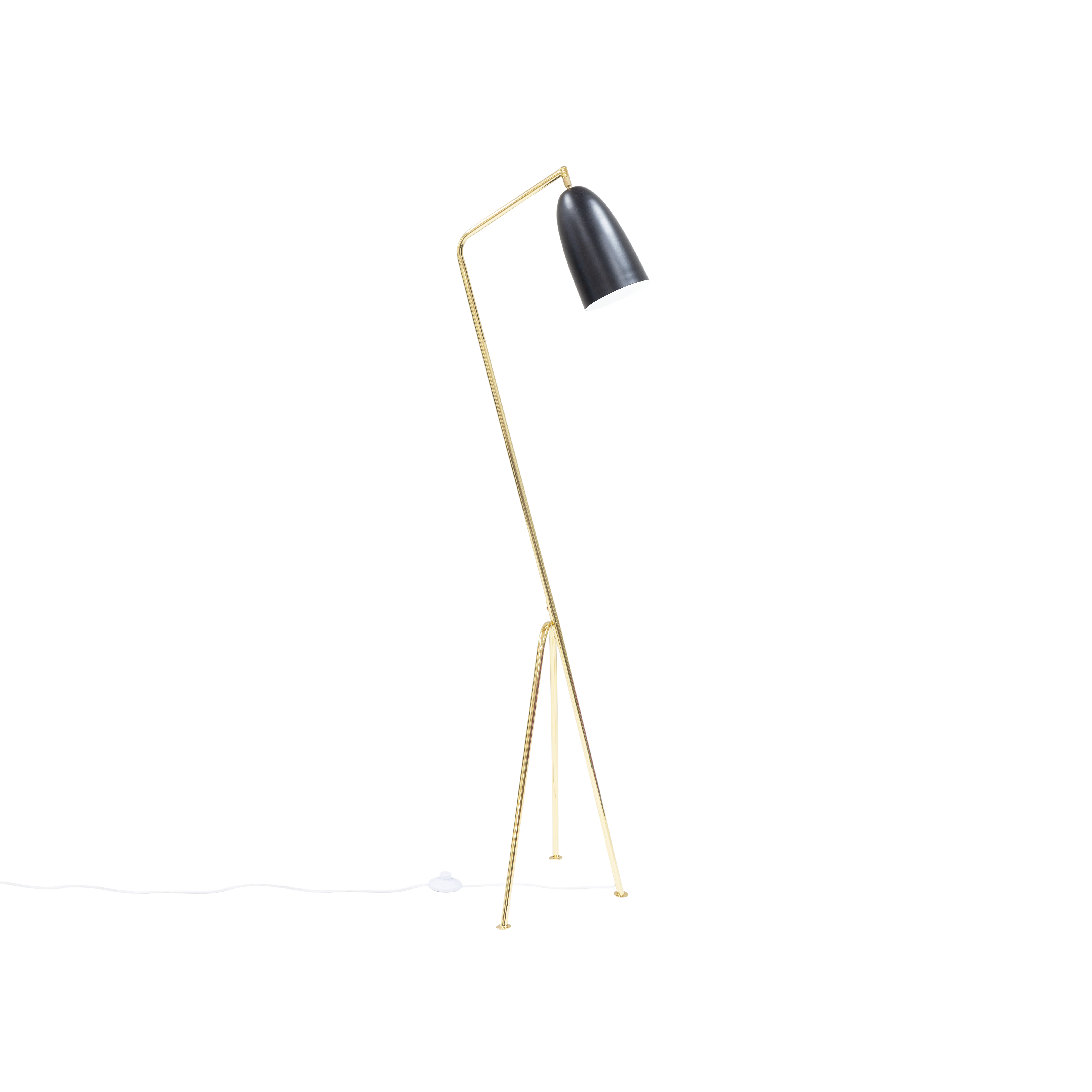 logan black industrial floor lamp