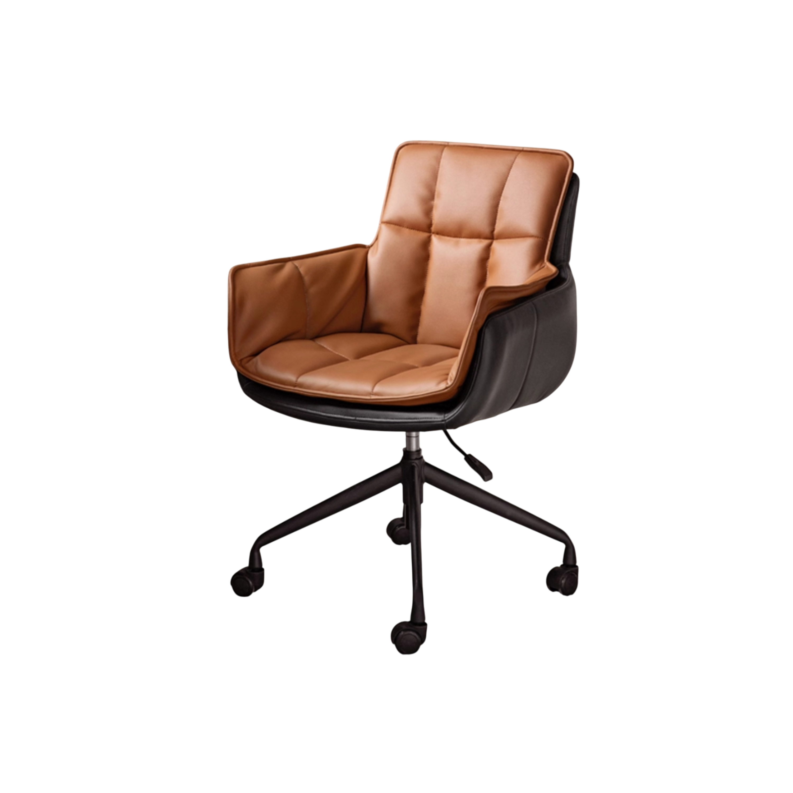 Ceno Mid Back Office Chair - Tan (Faux Leather)