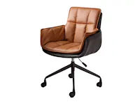 Ceno Mid Back Office Chair - Tan (Faux Leather)