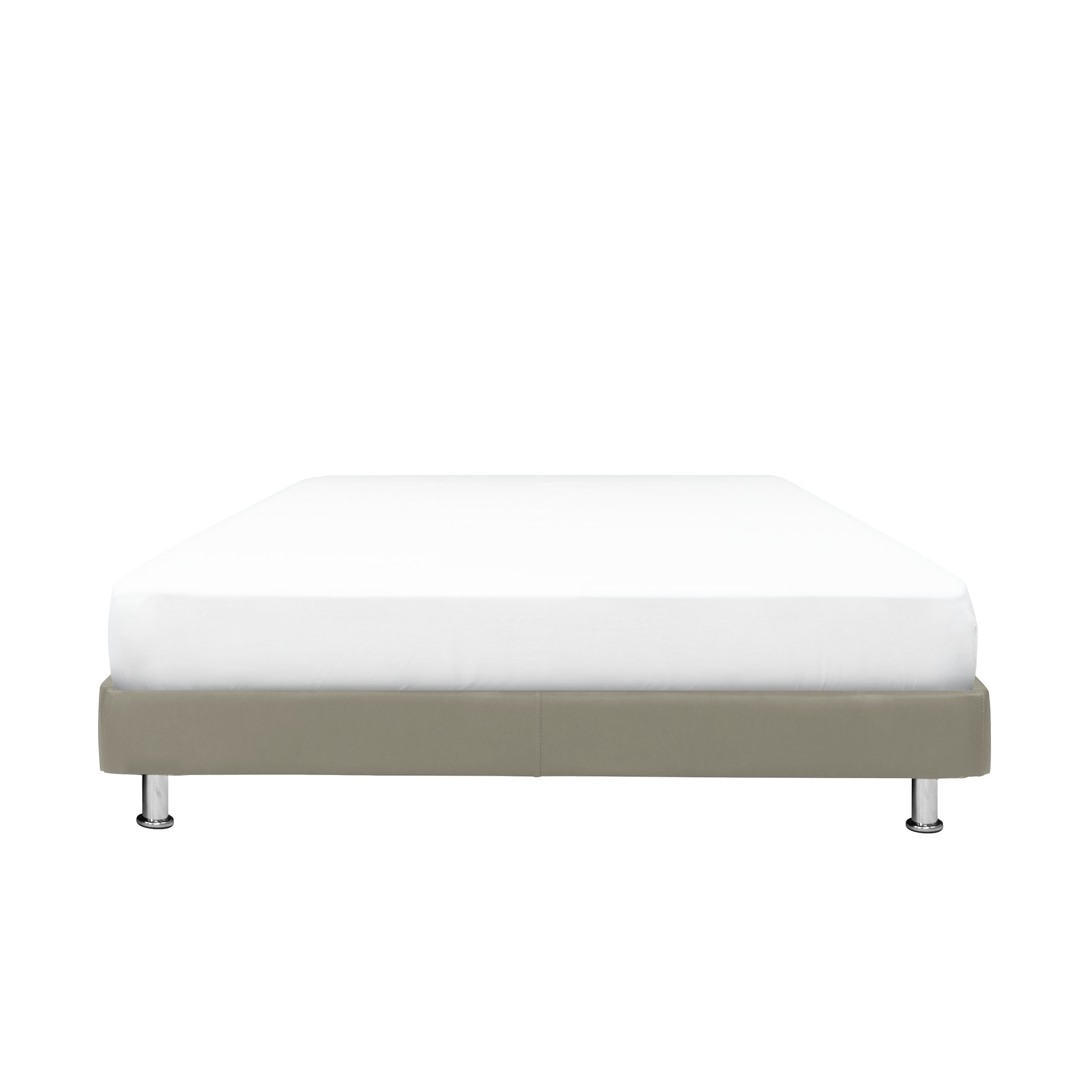 ESSENTIALS Queen Divan Bed - Taupe (Faux Leather)