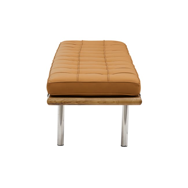 Benton 3 Seater Bench - Tan (Genuine Cowhide) - 2
