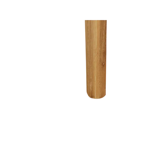 Hudson Dining Table 1.6m with 4 Hudson Dining Chairs - 15 - Wooden cylindrical object, natural wood texture, vertical