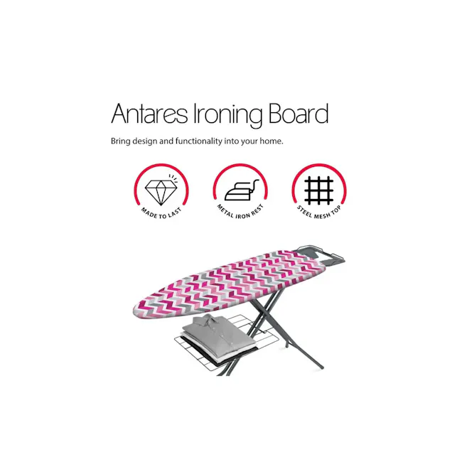 Metaltex Antares Ironing Board with Underboard Linen Shelf - 2 - Ironing board, home design, functionality, stylish