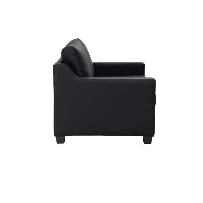 Baleno 3 Seater Sofa with Baleno 2 Seater Sofa - Espresso (Faux Leather) - 11