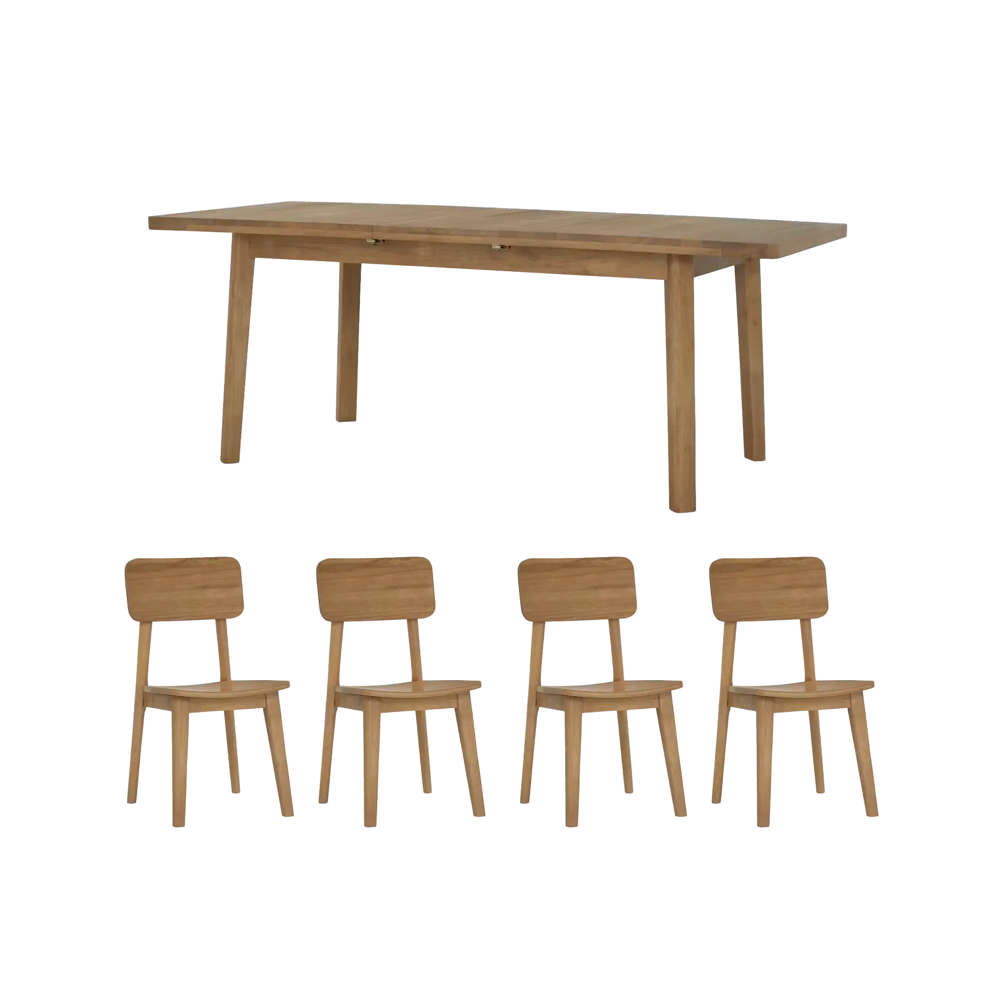 Toronto Extendable Dining Table 1.6m-2m with 4 Toronto Dining Chairs