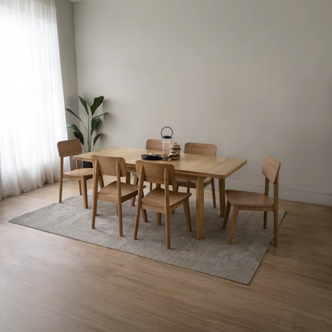 Toronto Extendable Dining Table 1.6m-2m with 4 Toronto Dining Chairs - 5