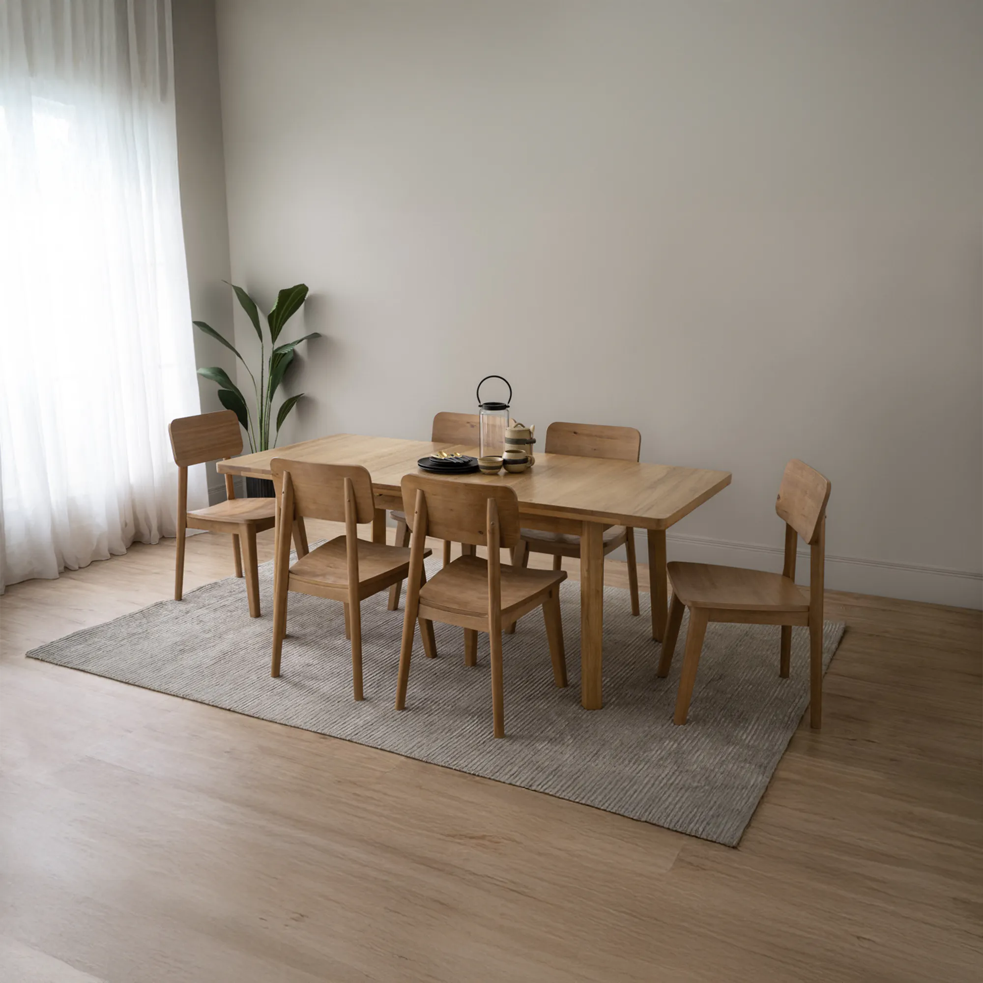Toronto Extendable Dining Table 1.6m-2m with 4 Toronto Dining Chairs - 10