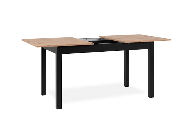 Jonah Extendable Dining Table 1.4m-1.8m - Black, Oak - 6