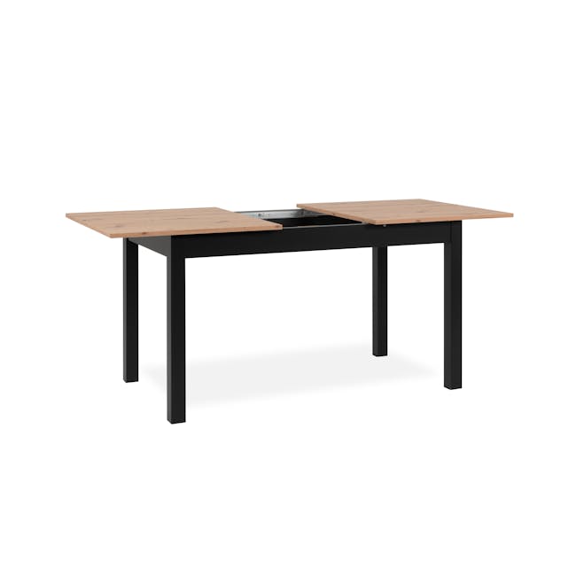Jonah Extendable Dining Table 1.4m-1.8m - Black, Oak - 6