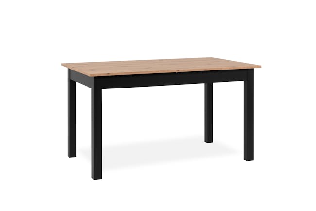Jonah Extendable Dining Table 1.4m-1.8m - Black, Oak - 7