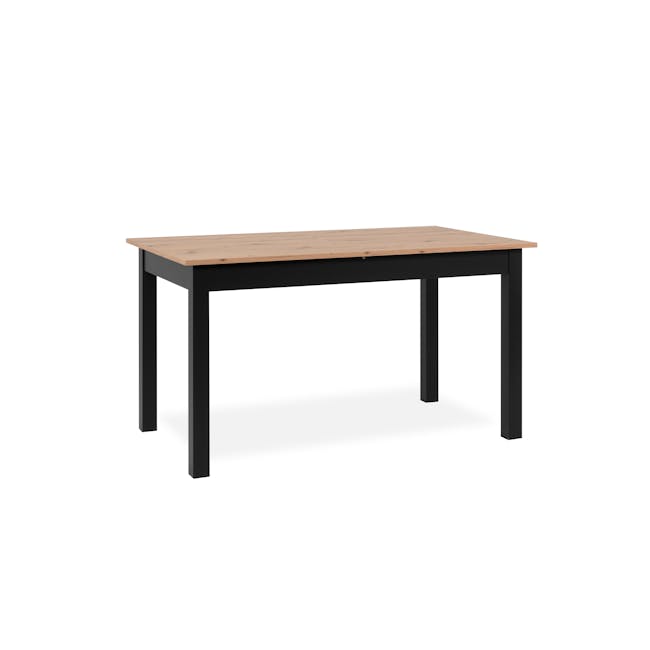Jonah Extendable Dining Table 1.4m-1.8m - Black, Oak - 7