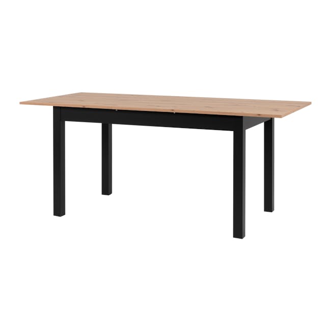 Jonah Extendable Dining Table 1.4m-1.8m - Black, Oak - 0