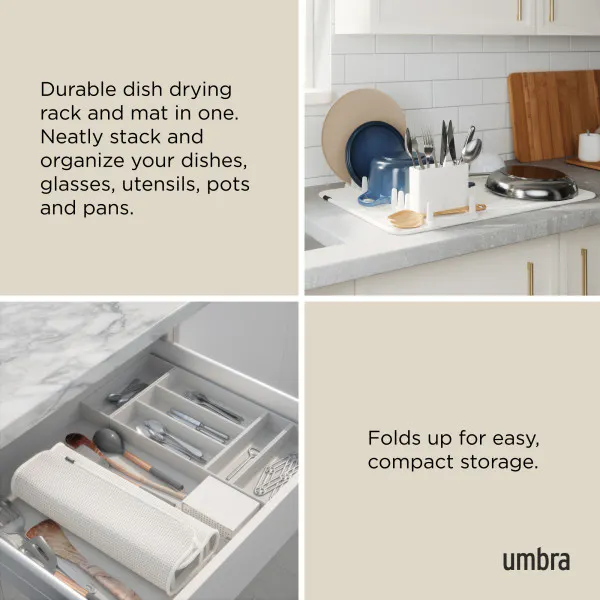 Specification details for Udry Ultra Dish Rack & Drying Mat - Sand
