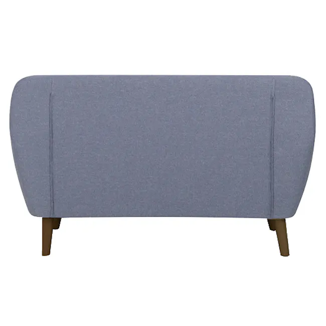Emma 2 Seater Sofa - Dusk Blue - 3 - Modern upholstered sofa, minimalist design, light blue fabric, sleek lines, wooden