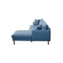 Declan L-Shaped Sofa - Walnut, Blue - 7