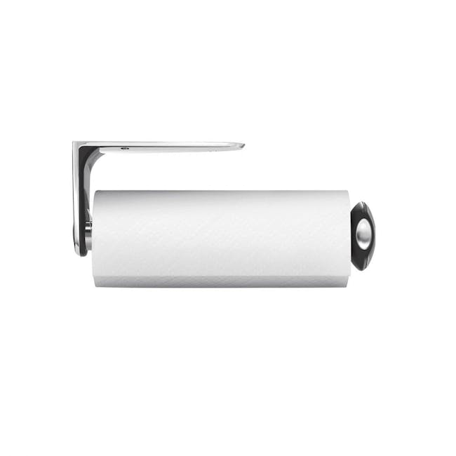 simplehuman Wall Mount Paper Towel Holder - 1 - silver toilet paper holder, sleek design, modern bathroom accessory, white