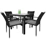 Palm Outdoor Dining Set - Grey Cushions - 0