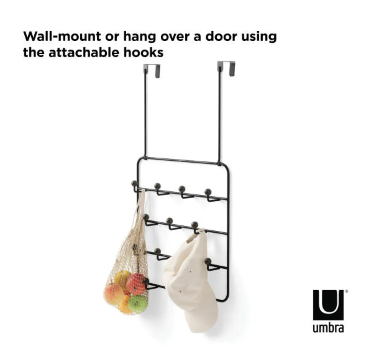 Estique Over-the-Door Multi Organiser - White, Natural - 7