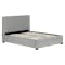 Raphael 1 Drawer Queen Bed - Tin Grey - 7