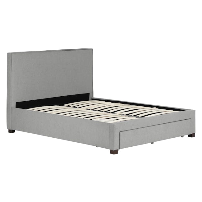 Raphael 1 Drawer Queen Bed - Tin Grey - 7